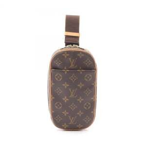 LOUIS VUITTON Brown Monogram Leather Pochette Fanny Pack